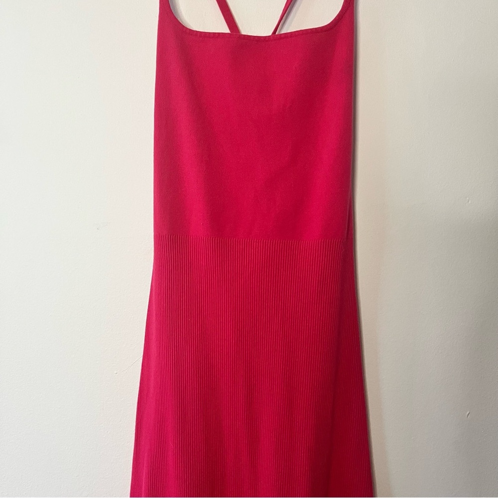 ARITZIA Wilfred Dresden dress bright rose pink #107963 XL - Picture 7 of 12